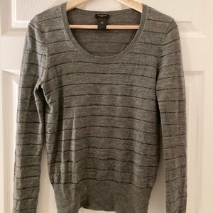Ann Taylor grey sparkle sweater size M